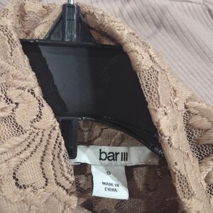 Bar III Lace Top in Tan